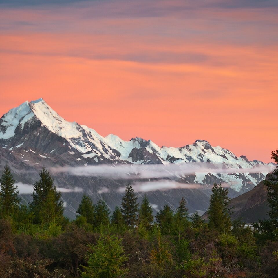 Aoraki/Mount Cook at sunrise