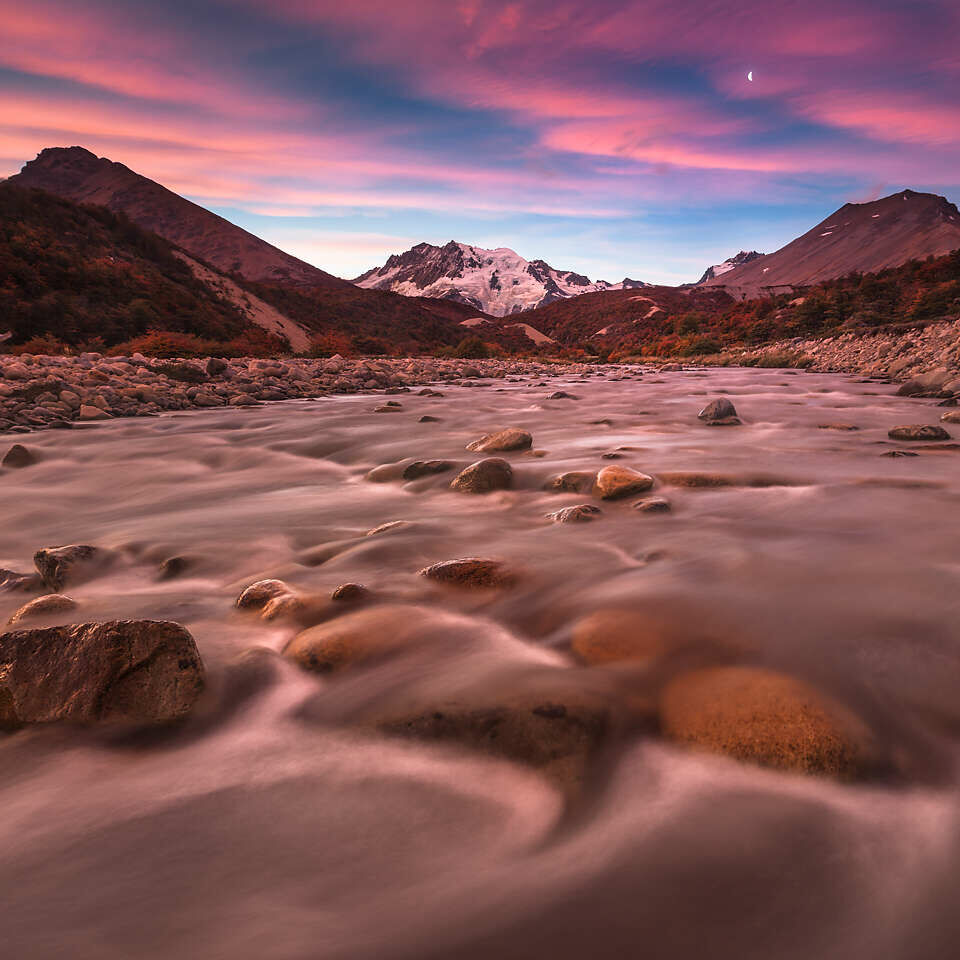 Cerro Hermoso at sunset.