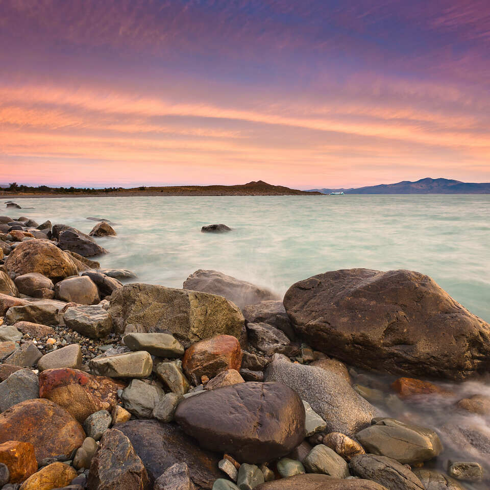 Colourful sunset clouds.