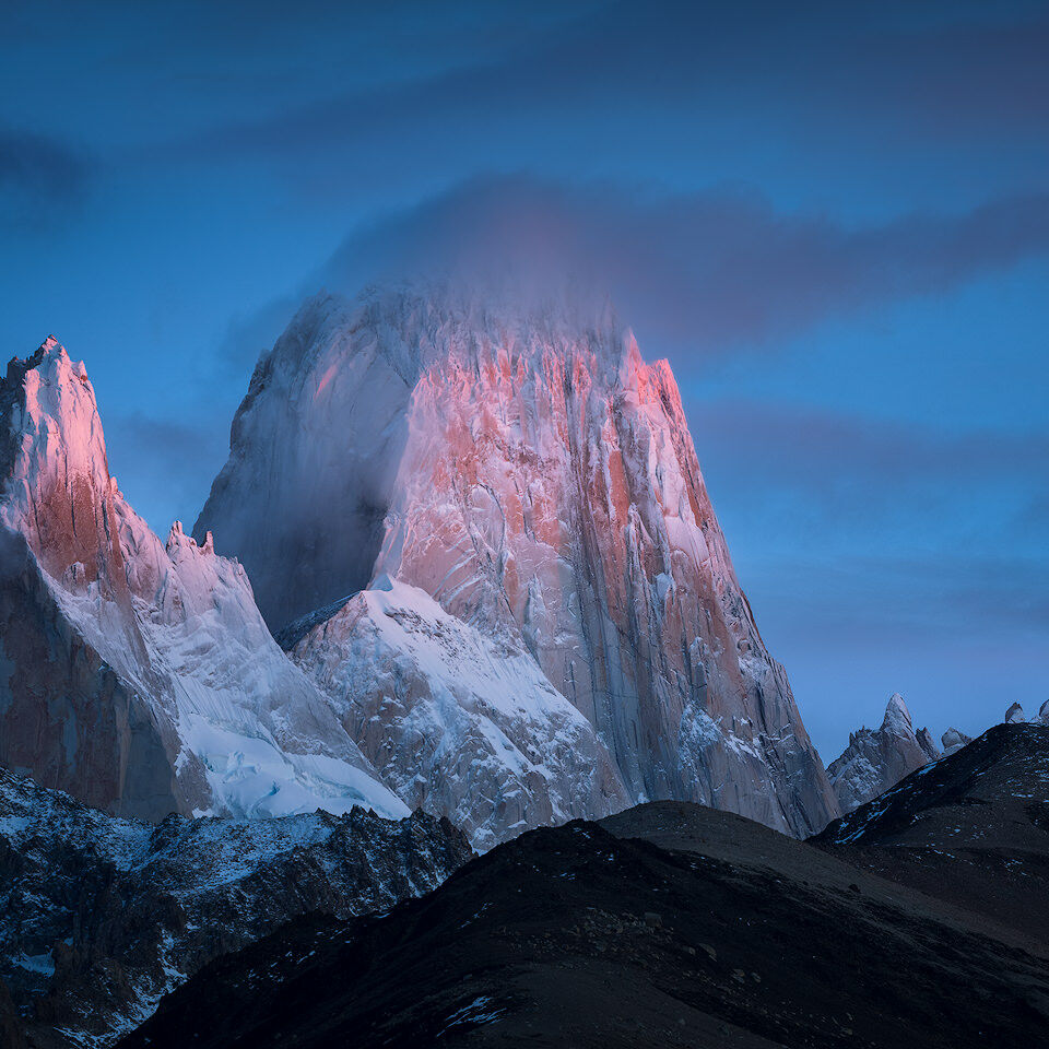 Fitz Roy at sunrise in winter