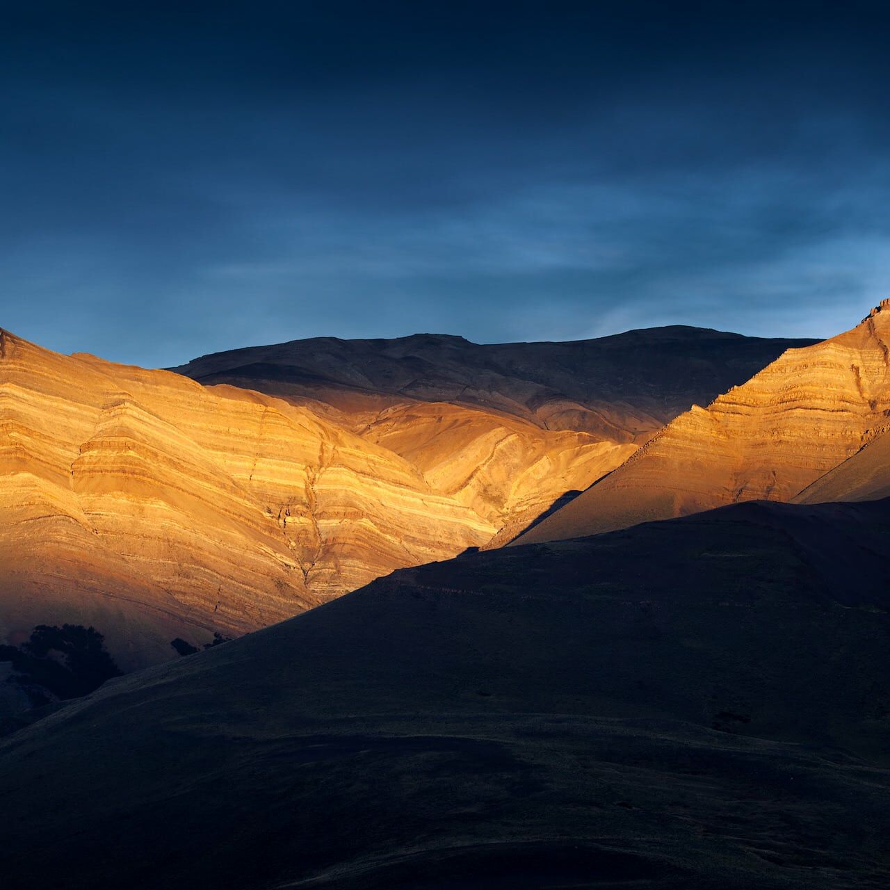 Sunset on the mountains surrounding El Chaltén